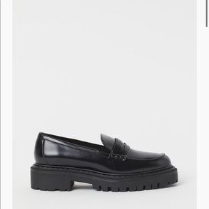 H&M Black Platform Loafers